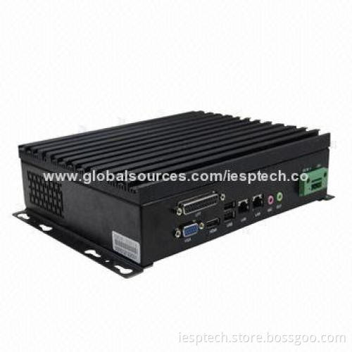 Fanless Industrial Computer, On-board 1GB Memory/N450 CPU, 4xCOM/6xUSB/2xGLAN, 12V DC-in